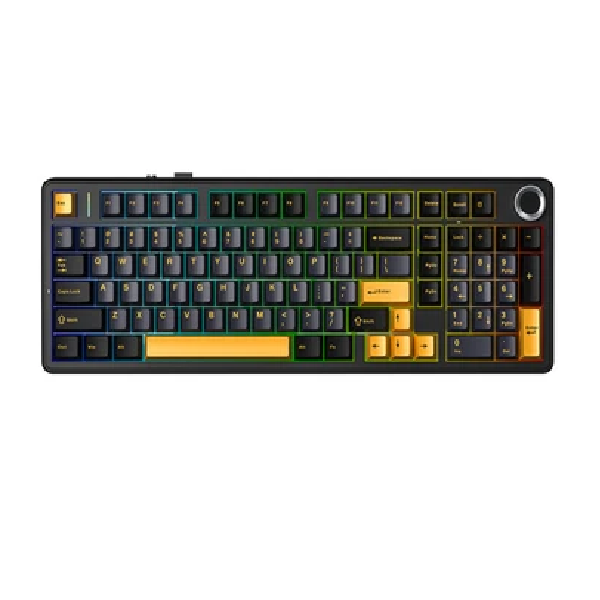 Bàn phím cơ 3 Mode AULA F99 Pro, có núm xoay, Đen, Xanh đậm, Cam Star Vector switch