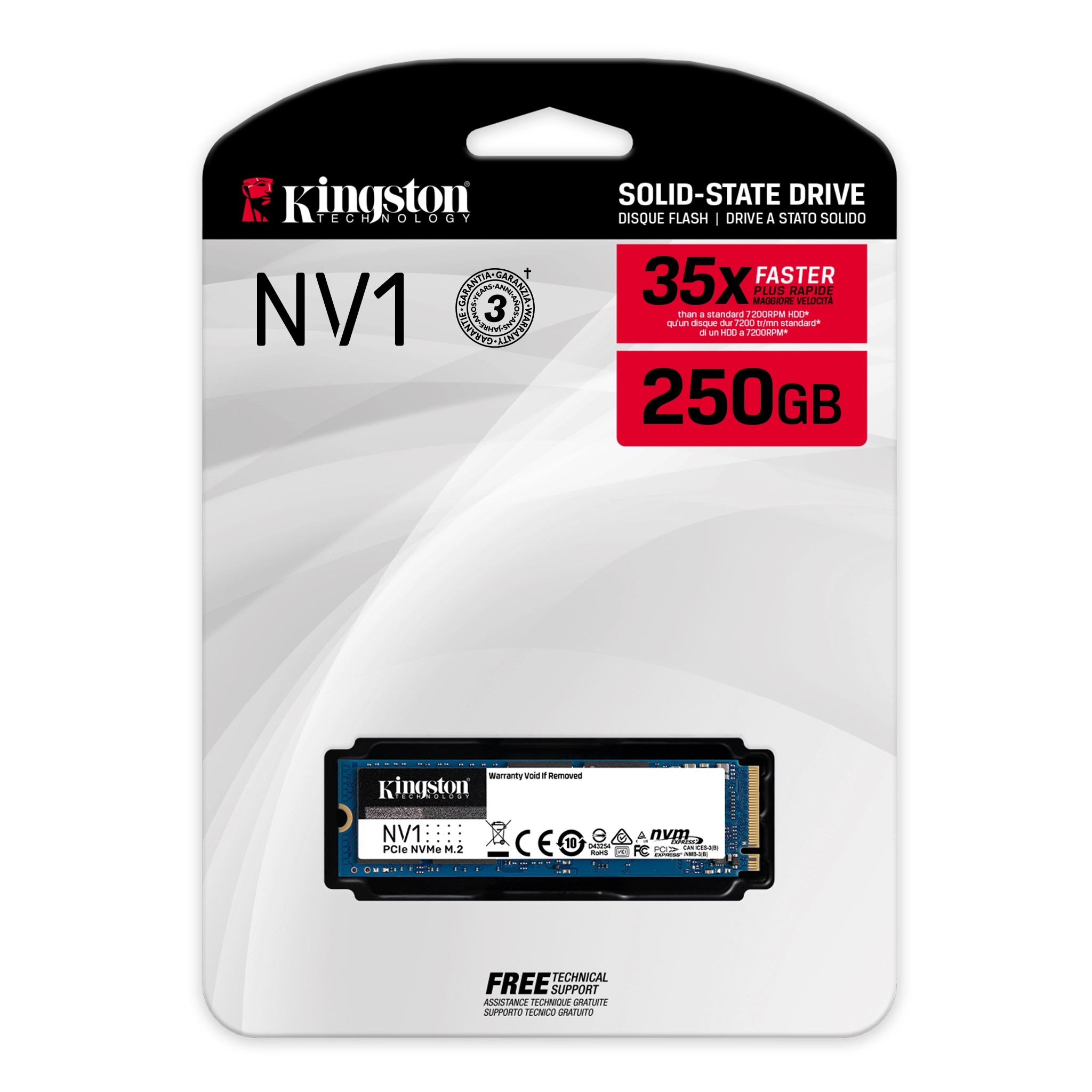 Ổ cứng SSD Kingston SNVS 250G NVMe M.2 2280 PCIe Gen 3 x 4