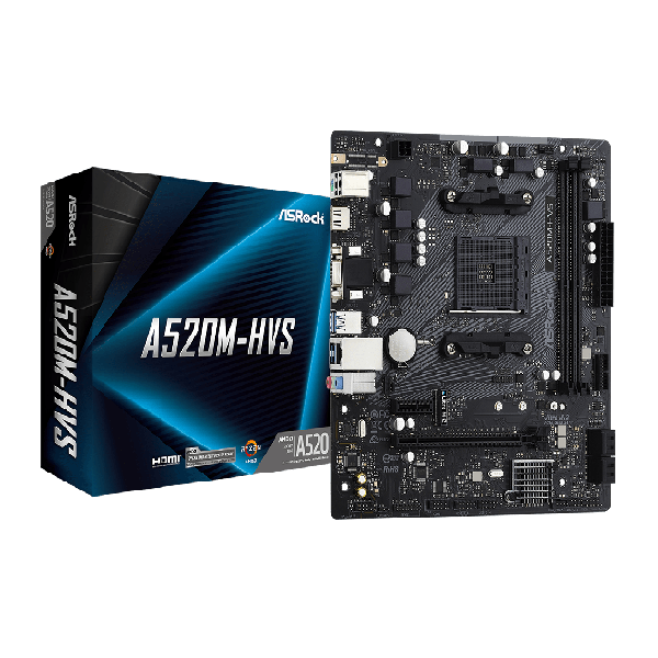 Mainboard Asrock A520M-HVS (2 x DDR4/ 64GB/ AM4/ m-ATX)