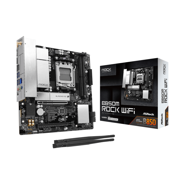 Mainboard Asrock B850M Rock WiFi (2 x DDR5/ 128GB/ AM5/ m-ATX)