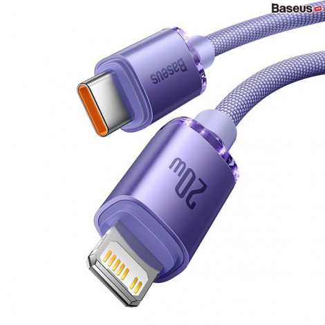 Cáp USB Type C sang Lightning dài 2m Baseus CAJY000305 màu tím