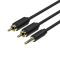Cáp Loa 3.5mm sang 2 đầu RCA dài 20m UNITEK C9026BK