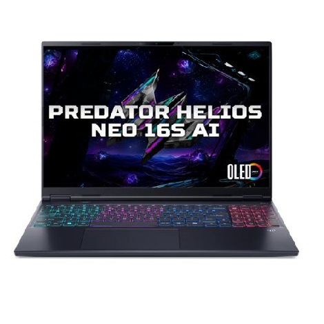 Laptop Acer Predator Helios Neo 16S AI PHN16S-71-95MS (U9-275HX/ Ram 64GB/ SSD 2TB/ RTX 5070 Ti 12GB/ Windows 11 Home/ 1Y/ Đen)