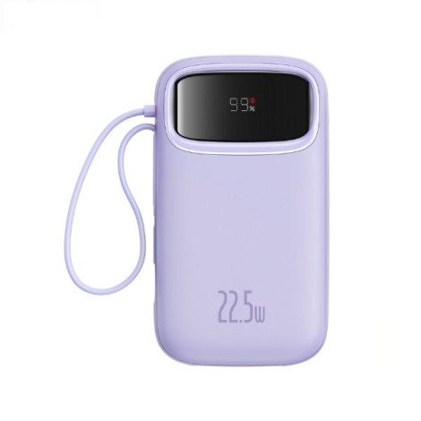 Sạc dự phòng Baseus Qpow2 Dual-Cable 10000mAh 22.5W Purple - Chinese Edition (LVA037-1V-22)