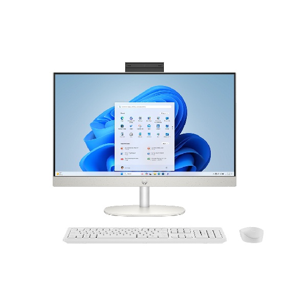Máy bộ HP AIO 24-cr2011d C20C8PA (Ultra 7-255U/ Ram 16GB/ SSD 512GB/ 23.8 inch Touch/ Windows 11 Home/ 1Y/ Trắng)