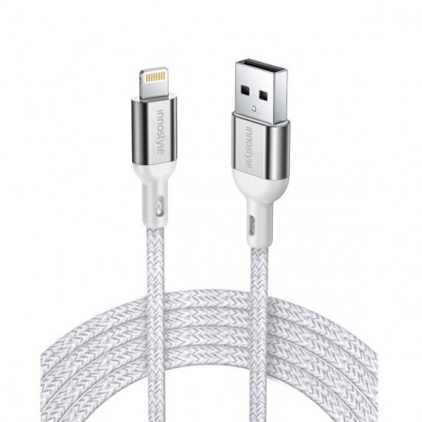 Cáp USB-A to Lightning INNOSTYLE PowerFlex MFI 1.5m 12W IAL150ALSV 