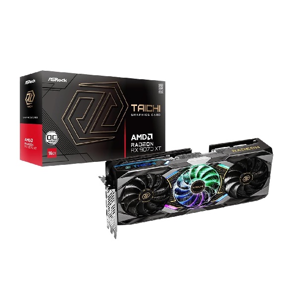 Card Màn Hình ASRock AMD Radeon RX 9070 XT Taichi 16GB OC (RX9070XT TC 16GO)