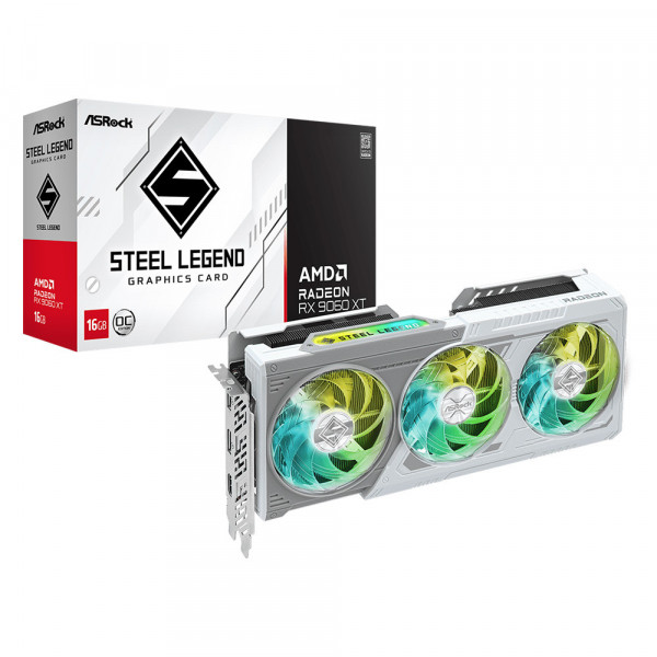 Card Màn Hình ASRock AMD Radeon RX 9060 XT Steel Legend 16GB OC (X9060XT SL 16GO)