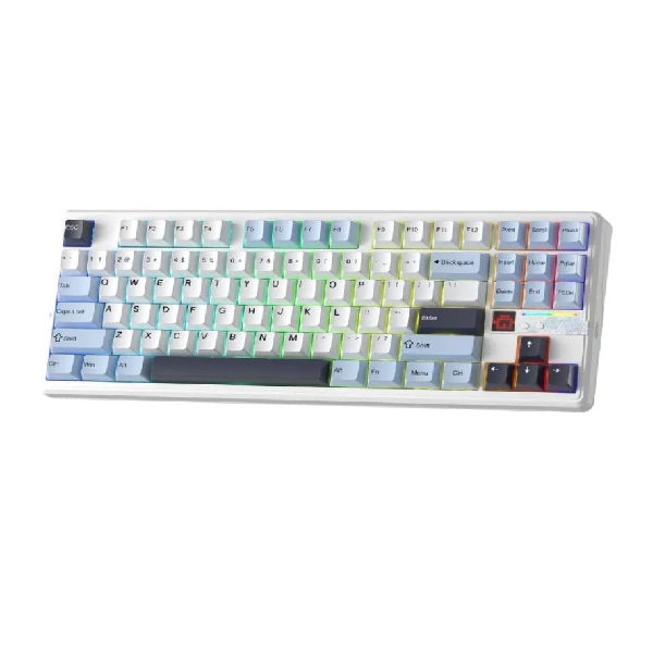 Bàn Phím Cơ Gaming 3 Mode AULA F87 PRO V2 Màu Xanh dương, Trắng, Tím đậm - Star Vector switch (2612)