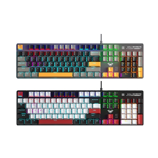 Bàn Phím Cơ Gaming Có Dây AULA S500 Màu Đen, Trắng, Đỏ - Red switch (4876)