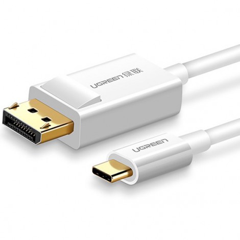 Cable Chuyển USB Type C to Displayport 4K Ugreen 40420 Dài 1,5M (Trắng)