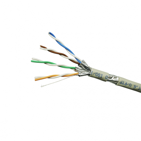 Cáp mạng Cat6 FTP 4 pair, 23AWG , bọc nhôm chống nhiễu 4 pair, 305m/cuộn Dintek 1107-04011