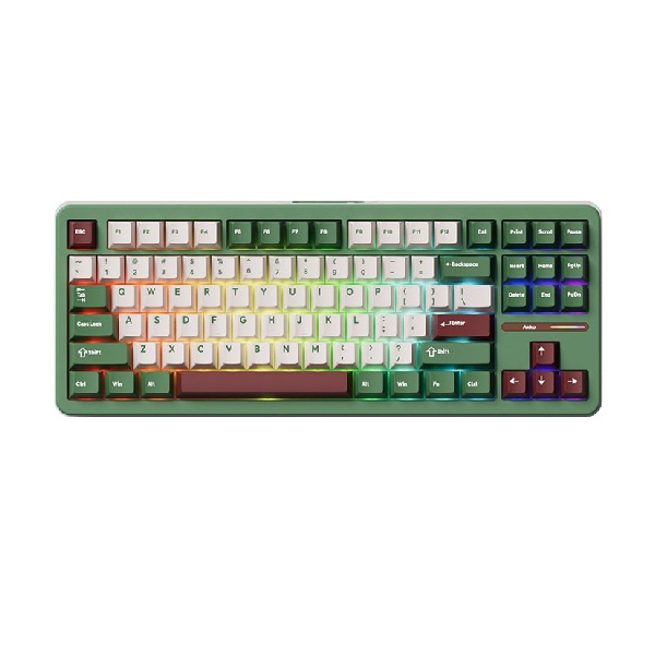 Bàn phím cơ Akko TAC87 Matcha Red Bean Tri-Mode (Akko Stellar Rose Switch)