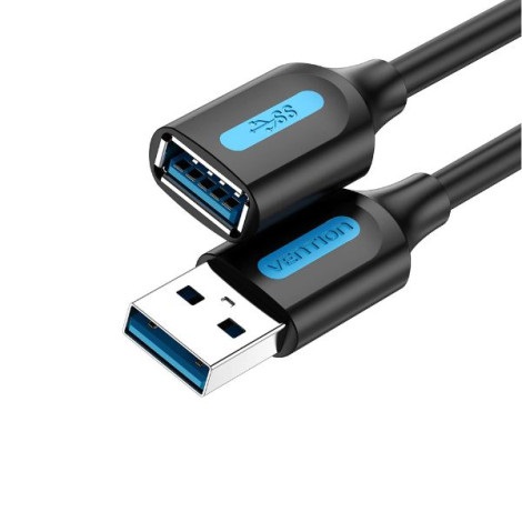 Cáp USB 3.0 nối dài Vention dài 1m màu Đen PVC Type CBH-BF