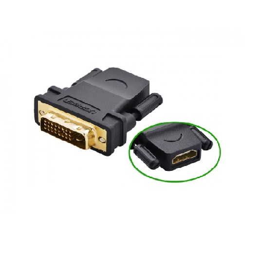 Đầu chuyển đổi DVI-D Male to HDMI Female Ugreen 20124 UG20124