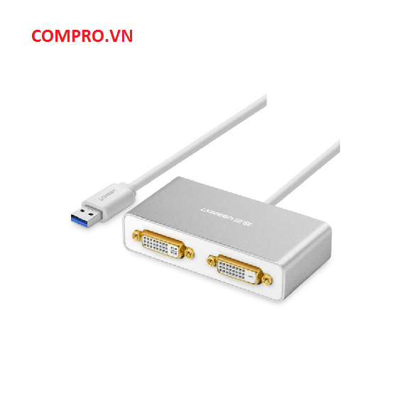 Cáp chuyển đổi USB 3.0 ra 2 cổng DVI  Ugreen UG40246 