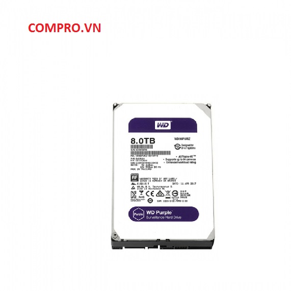 Ổ cứng Harddisk PC Desktop HDD WD 8TB WD80PURZ (Tím)
