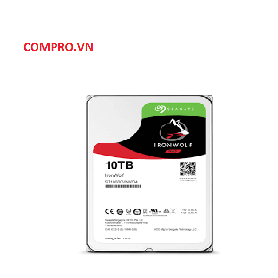 Ổ cứng NAS Seagate Ironwolf 10TB 3.5'' Sata 3 (ST10000VN0004)