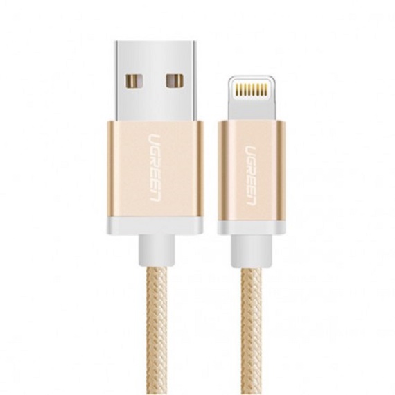 Cáp Sạc USB Lightning Chuẩn MFi dài 1M5 Màu Vàng Ugreen 30588