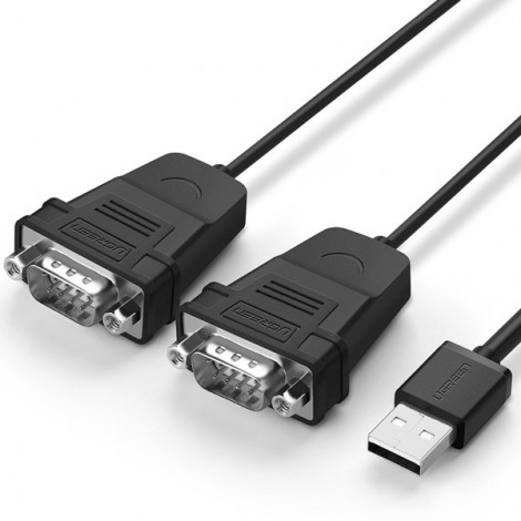 Cáp USB to 2 rs232 ( USB to 2 Com) chính hãng Ugreen UG-30769 cao cấp