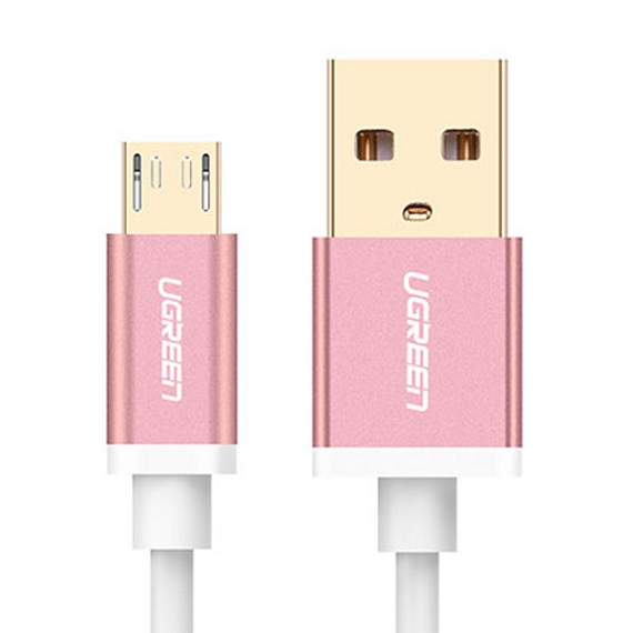 Cáp Micro USB 2.0 Ugreen (20834) 1M - Vàng hồng