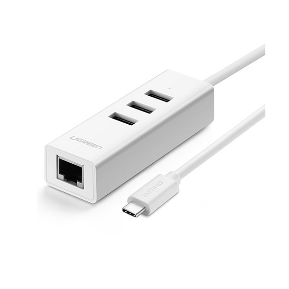 Bộ chia USB Type C sang Hub USB 2.0 3 Cổng và 1 cổng Lan Ugreen 20792