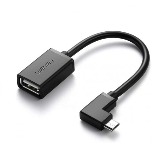 Cáp Micro USB bẻ góc 90 độ to USB 2.0 OTG chính hãng Ugreen 10379