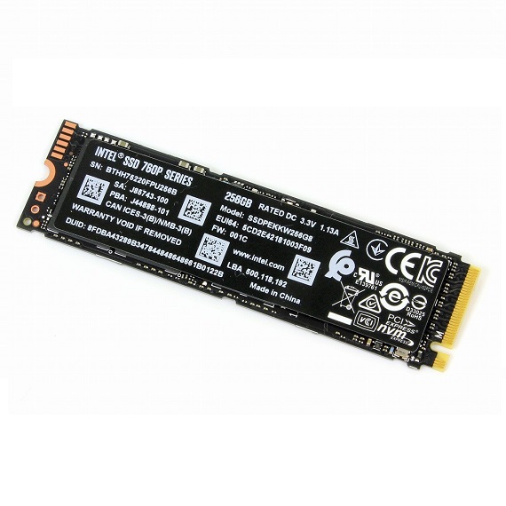 Ổ cứng SSD Intel 760P 256GB 3D-NAND (M.2 2280) M.2 NVMe PCIe Gen3.1 x4