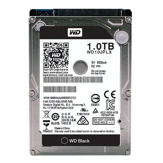 Ổ cứng HDD Notebook Western Digital WD 1TB 7200rpm (WD10JPLX) (Đen) 2.5 inch Sata 3