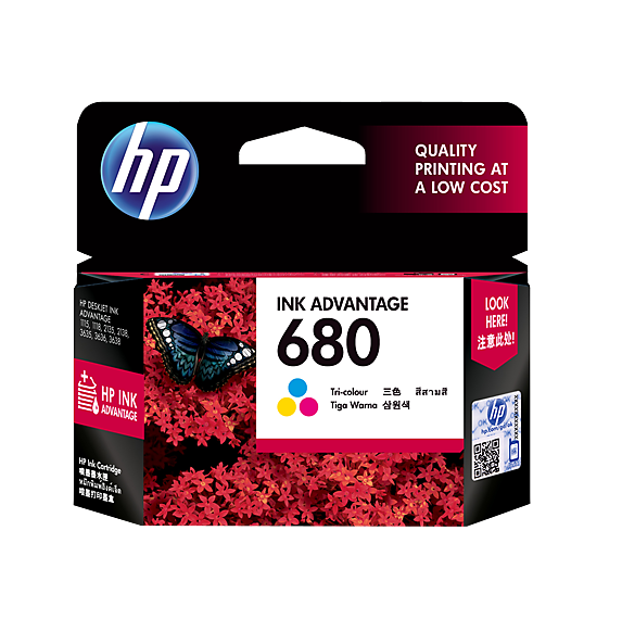 Mực in Phun màu HP 680 Tri Color (F6V26AA) Dùng cho máy in HP 2135, HP 3635, HP 3835, HP 4535
