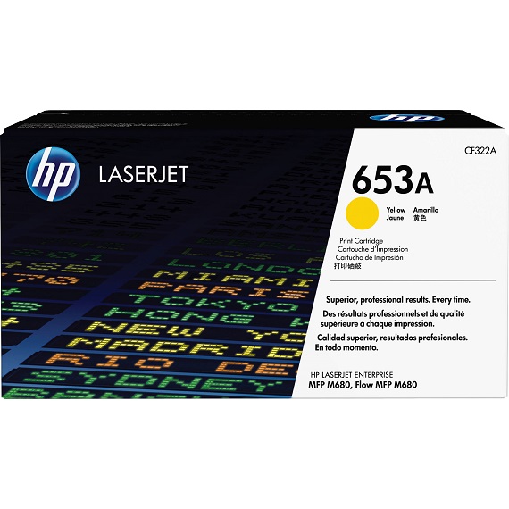 Mực in HP 653A (CF322A) màu vàng dùng cho máy in Laser màu HP M680, M651