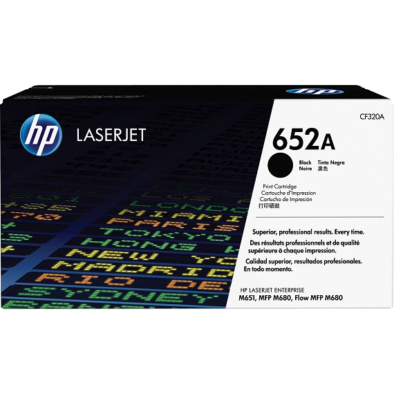 Mực in HP 652A (CF320A) màu đen dùng cho máy Laser màu HP M680, M651