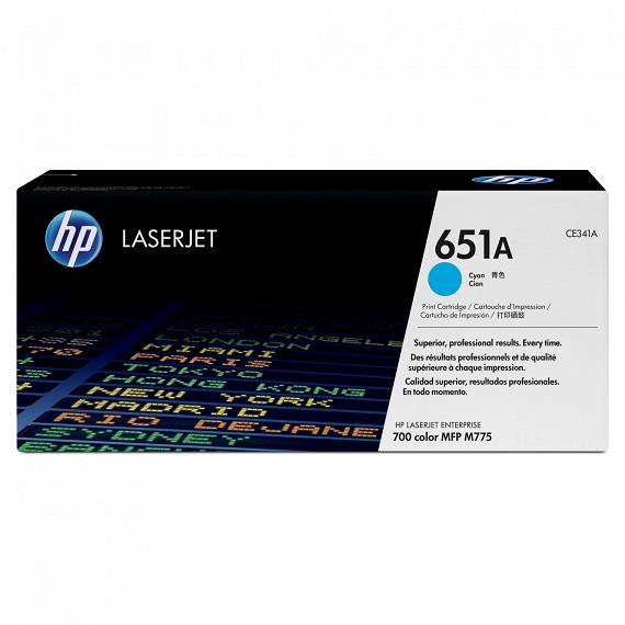 Mực in HP 651A (CE341A) màu xanh dùng cho máy HP Laserjet 700 Color MFP M775