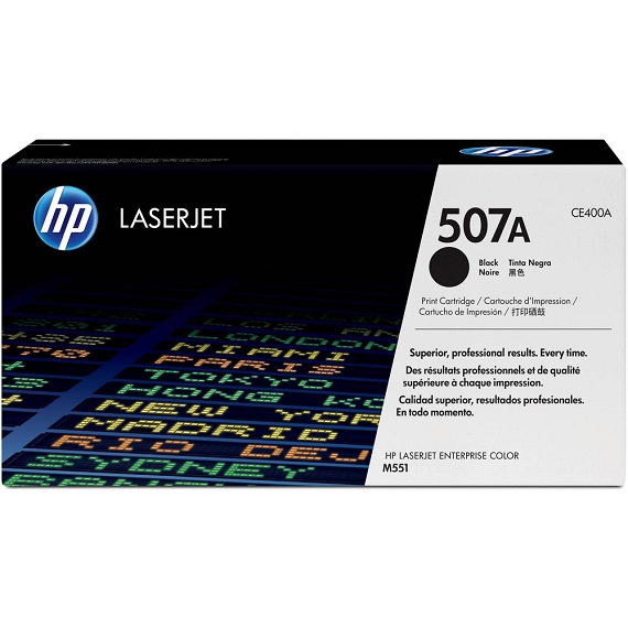 Mực in HP 507A (CE400A) màu đen dùng cho máy HP LaserJet Ent 500 - M551N / 551DN / 551XH