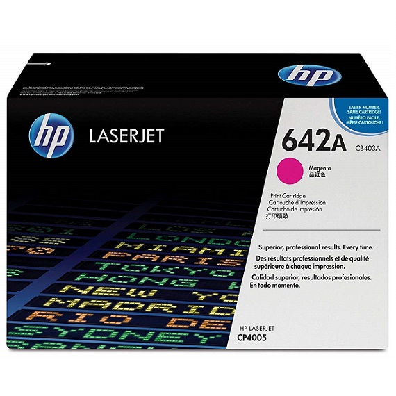 Mực in 642A (CB403A) màu hồng dùng cho máy in HP Color LaserJet CP 4005