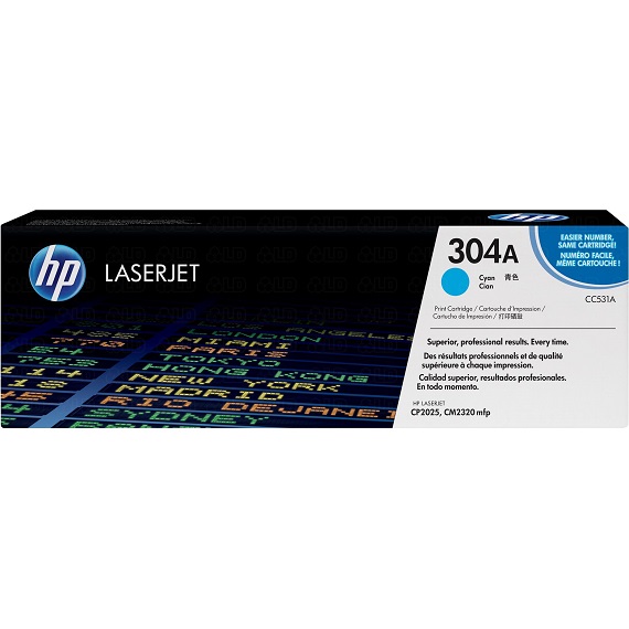 Mực in HP 304A (CC531A) màu xanh dùng cho máy HP CP2025 / M2320 MFP