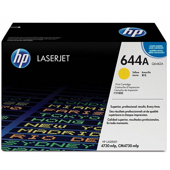 Mực in chính hãng HP 644A (Q6462A) màu vàng dùng cho máy in HP Color LaserJet 4730mfp
