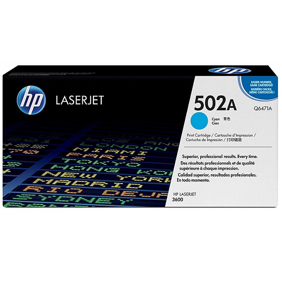 Mực in HP 502A (Q6471A) màu xanh dùng cho máy in laser màu HP CLJ 3600