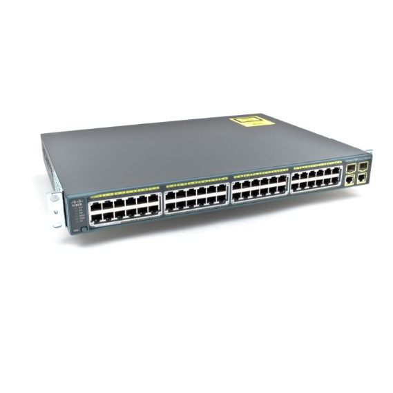 Thiết Bị Mạng Switch Cisco WS-C2960+48PST-L 48 10/100 PoE 2x1GBaseT 2 SFP Lan Base