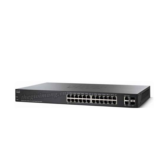 Thiết Bị Mạng chuyển mạch Switch Cisco SF220-24-K9-EU 24-Port 10/100 Smart