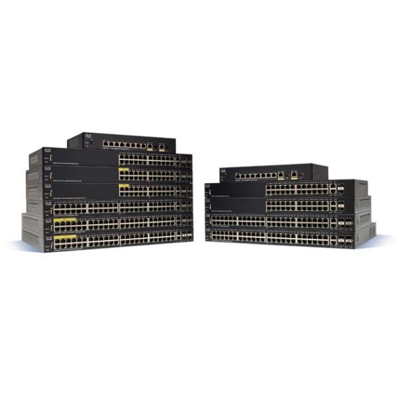 Switch Cisco SG350X-8PMD  8 x 10/100/1000/2500 PoE+ ports with 240W, 2 x 10GBase-T/SFP+ combo