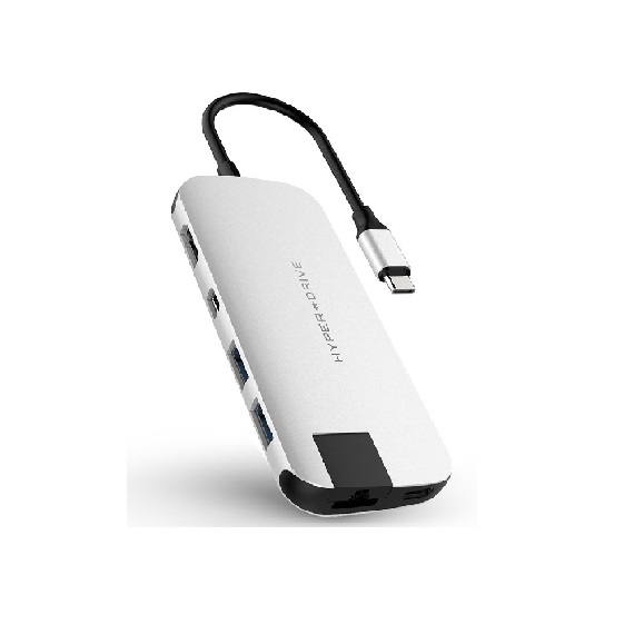 Bộ chia Hub Hyperdrive Slim USB-C Multi Port HD247B (Bạc)