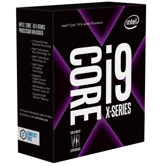 Intel Core i9 - 7900X 3.3 GHz Turbo 4.3 Up to 4.5 GHz / 13.75 MB / 10 Cores, 20 Threads / socket 2066
