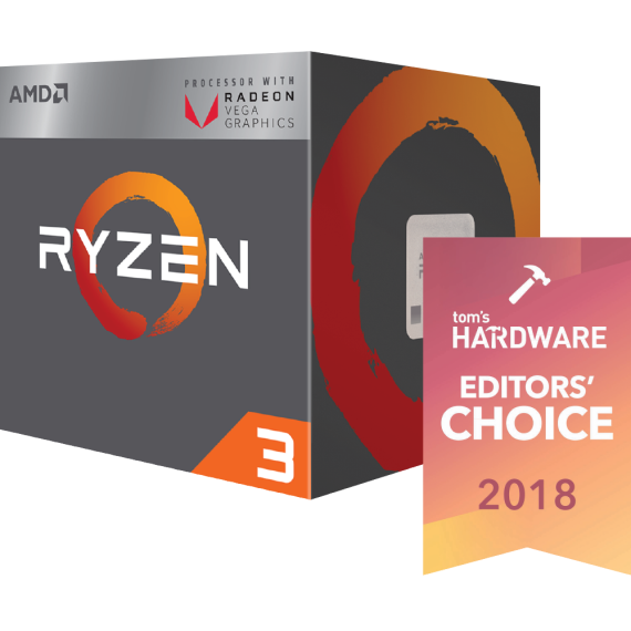 CPU AMD Ryzen 3 2200G (4C/4T, 3.5 GHz - 3.7 GHz, 4MB) - AM4