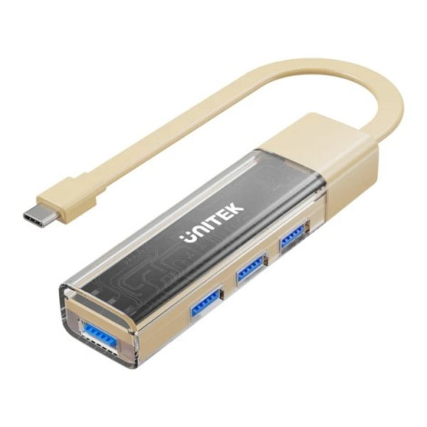 Hub chuyển Type-C sang 4 cổng USB 3.0 Unitek H1319A Kem