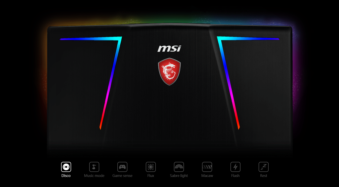 MSI GE63 8RE-266VN Raider RGB Edition mystic light