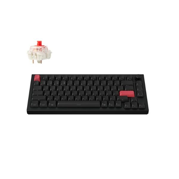 Bàn phím cơ Gaming không dây Keychron Q1M-M1S Q1 Max Swappable RGB Red Switch Side-Printed Keycaps Knob Version Carbon Black