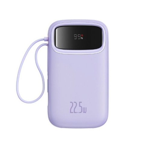 Sạc dự phòng Baseus Qpow2 2-Cable 20000mAh 22.5W Purple (P10055002513-00)