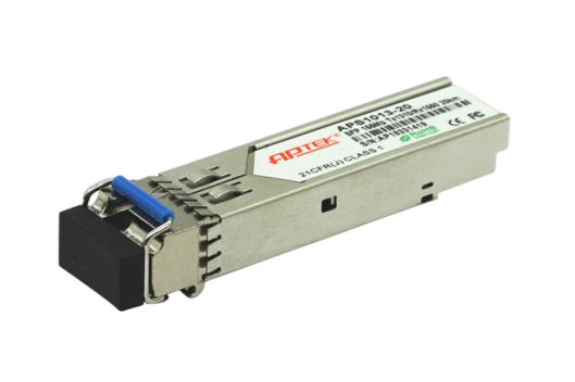 Bộ chuyển đổi quang Aptek SFP 155Mbps , DDM , SM , 1 sợi , 20km , Tx/Rx 1310/1550 APS1013-20