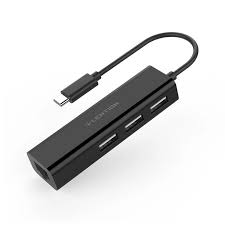 Cáp chuyển đổi từ USB Type C sang 3 cổng USB 2.0 và 1 Lan 10/100 Lention CB-USB-HUB-BLK